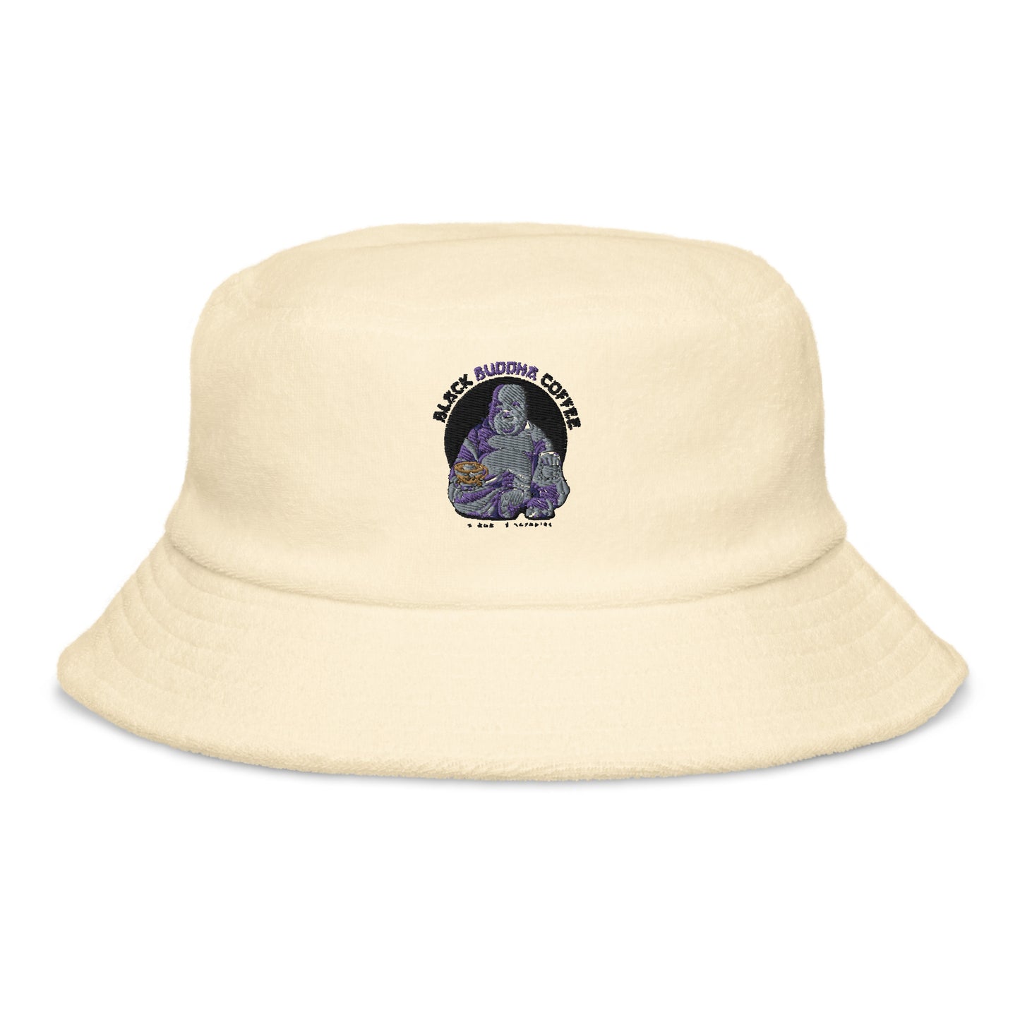 Unstructured terry cloth bucket hat