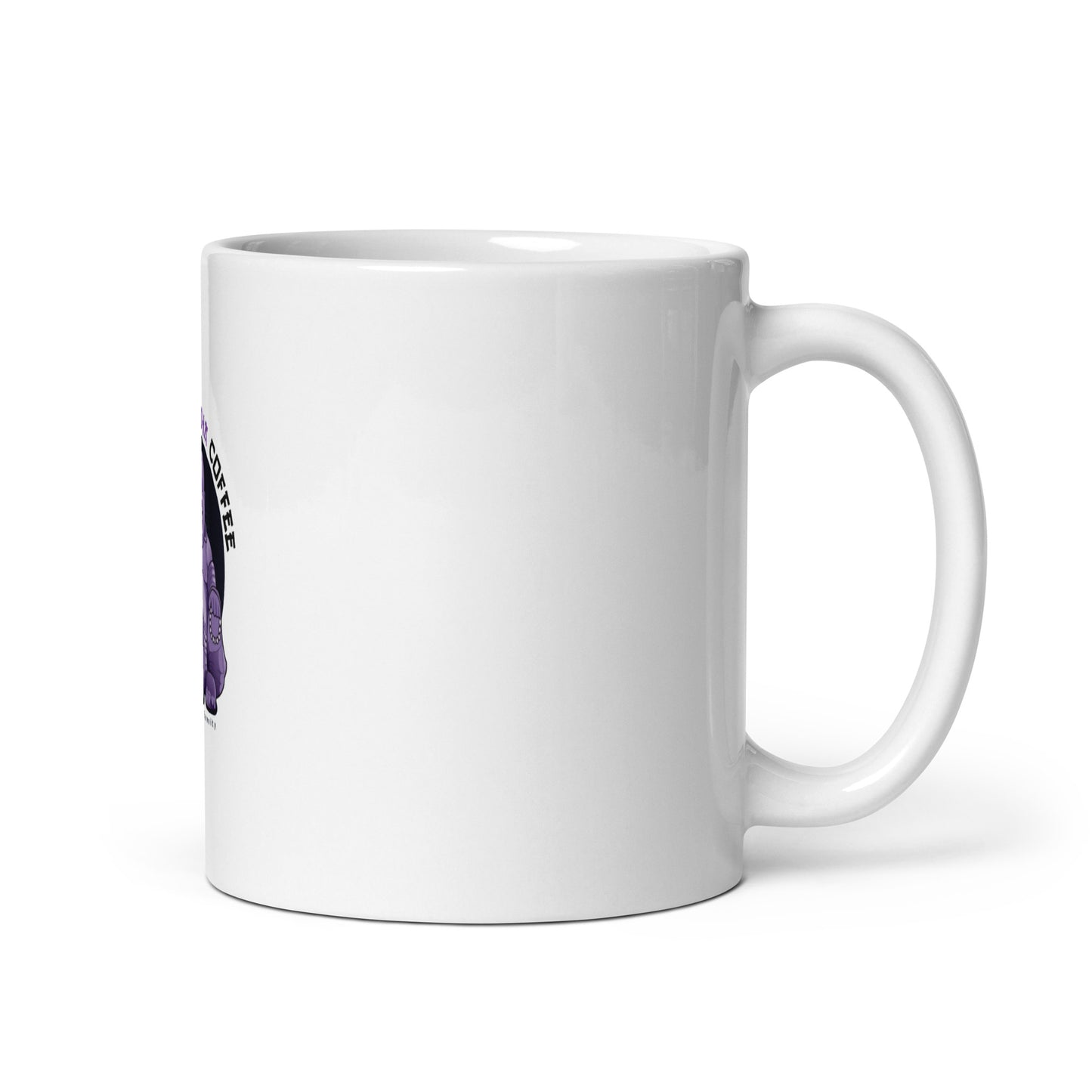 White glossy mug